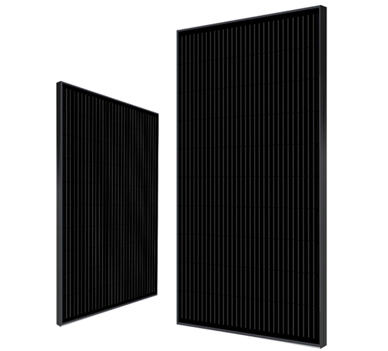 高(gāo)效單晶60片串275W-300W全黑(hēi)太陽能(néng)光(guāng)伏組件(jiàn)